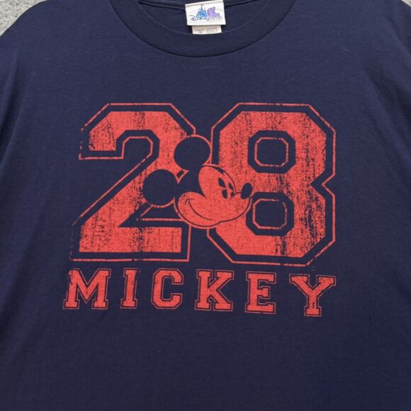 Vintage Disney Shirt Adult XL Y2K Mickey 28 Disneyland Resort Cotton Long Sleeve - Picture 2 of 15